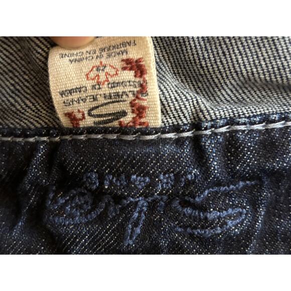 SILVER Jeans Women’s Boot Cut - Labeled 29x35 - Faded Distressed Dark Wash Denim - Picture 10 of 10